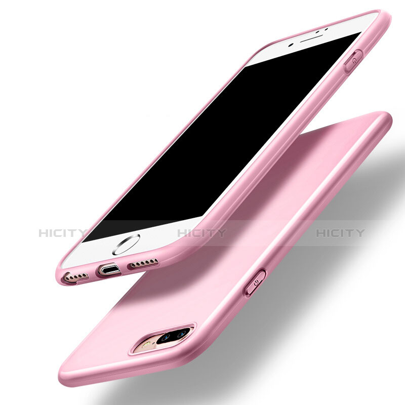 Silikon Hülle Handyhülle Gummi Schutzhülle für Apple iPhone 7 Plus Rosa