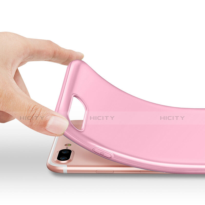 Silikon Hülle Handyhülle Gummi Schutzhülle für Apple iPhone 7 Plus Rosa