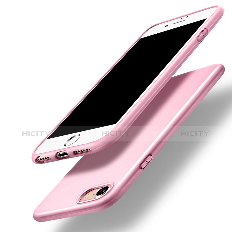 Silikon Hülle Handyhülle Gummi Schutzhülle für Apple iPhone 7 Rosa