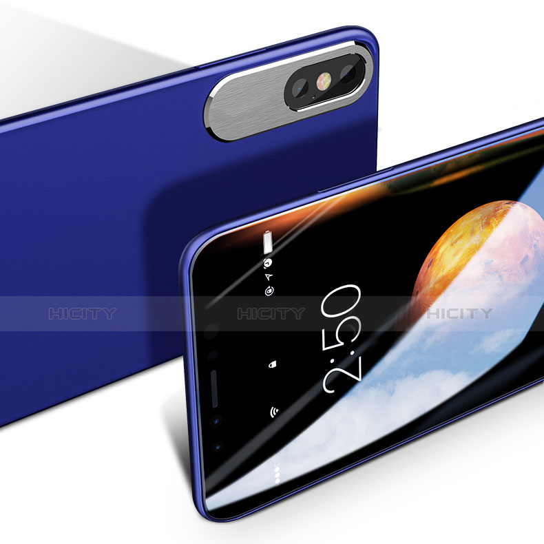 Silikon Hülle Handyhülle Gummi Schutzhülle für Apple iPhone Xs Blau groß