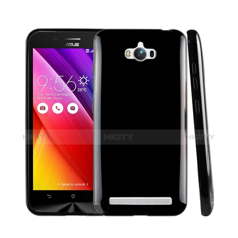 Silikon Hülle Handyhülle Gummi Schutzhülle für Asus Zenfone Max ZC550KL Schwarz