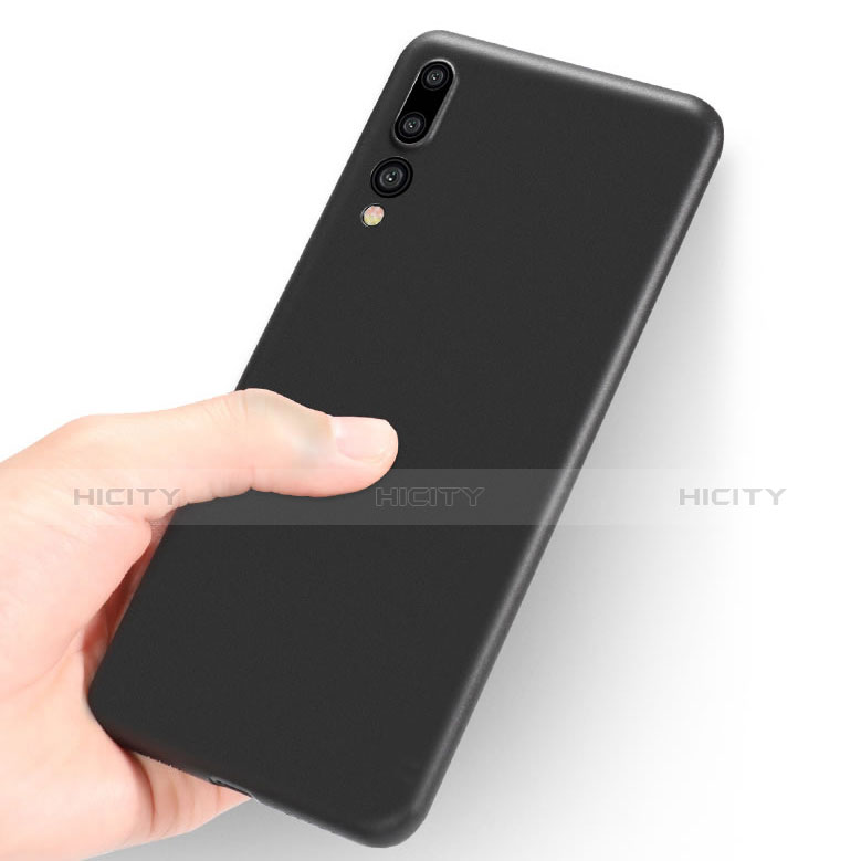 Silikon Hülle Handyhülle Gummi Schutzhülle für Huawei P20 Pro Schwarz groß