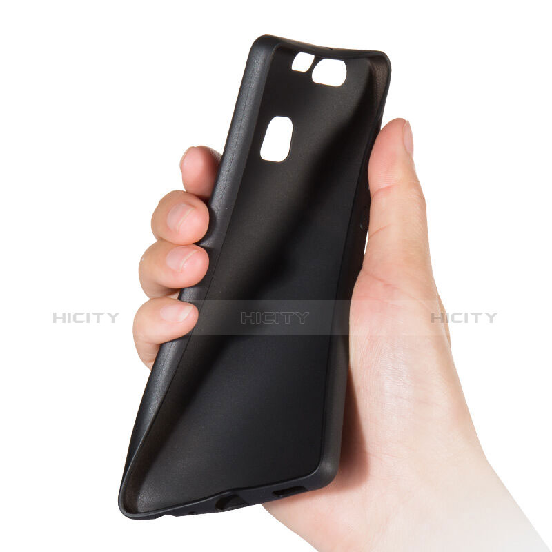 Silikon Hülle Handyhülle Gummi Schutzhülle für Huawei P9 Plus Schwarz