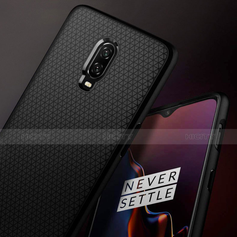 Silikon Hülle Handyhülle Gummi Schutzhülle Köper B02 für OnePlus 6T Schwarz