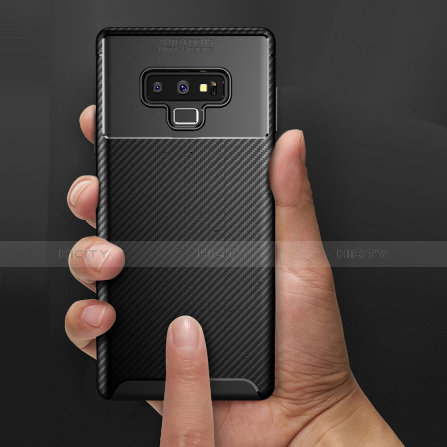 Silikon Hülle Handyhülle Gummi Schutzhülle Köper B02 für Samsung Galaxy Note 9 Schwarz