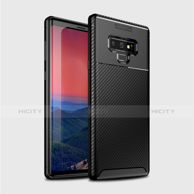 Silikon Hülle Handyhülle Gummi Schutzhülle Köper B02 für Samsung Galaxy Note 9 Schwarz