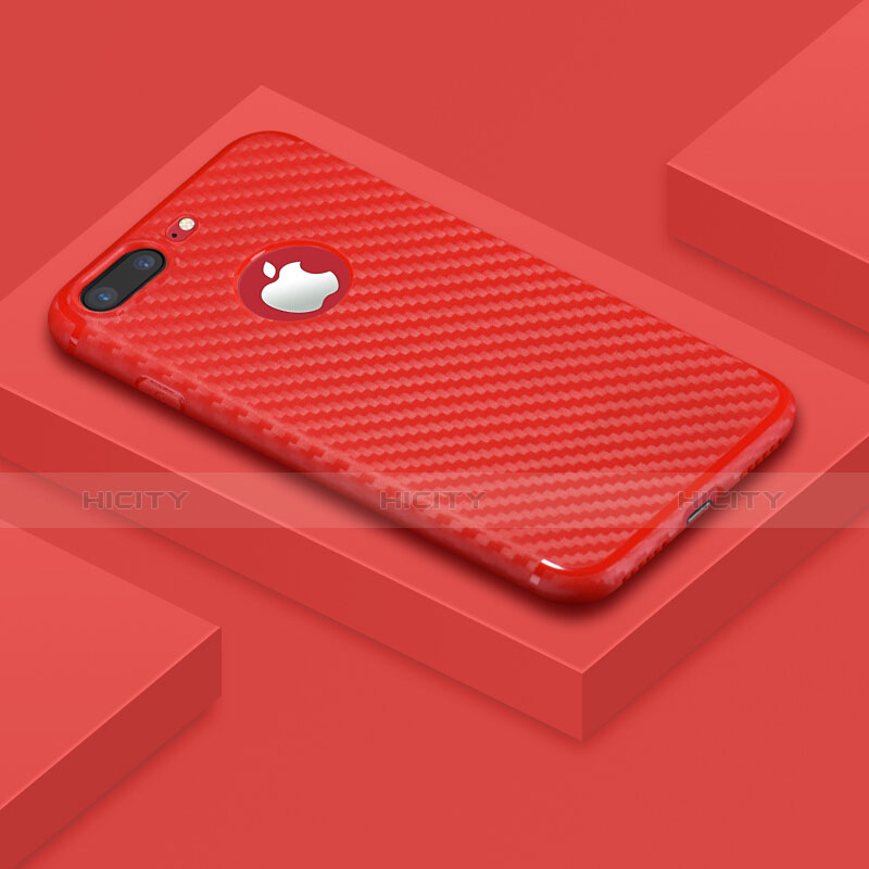 Silikon Hülle Handyhülle Gummi Schutzhülle Köper für Apple iPhone 7 Plus Rot groß