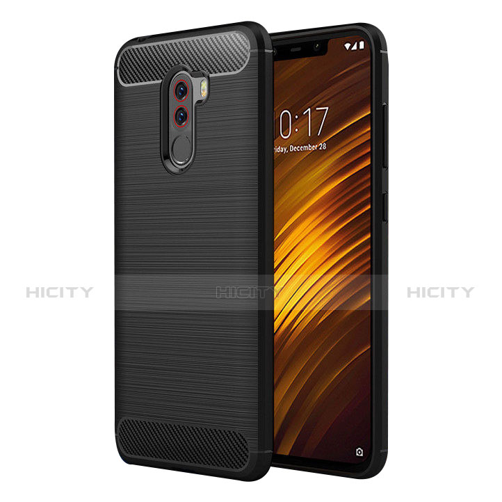 Silikon Hülle Handyhülle Gummi Schutzhülle Köper für Xiaomi Pocophone F1 Schwarz