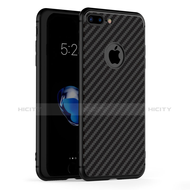 Silikon Hülle Handyhülle Gummi Schutzhülle Köper T03 für Apple iPhone 7 Plus Schwarz