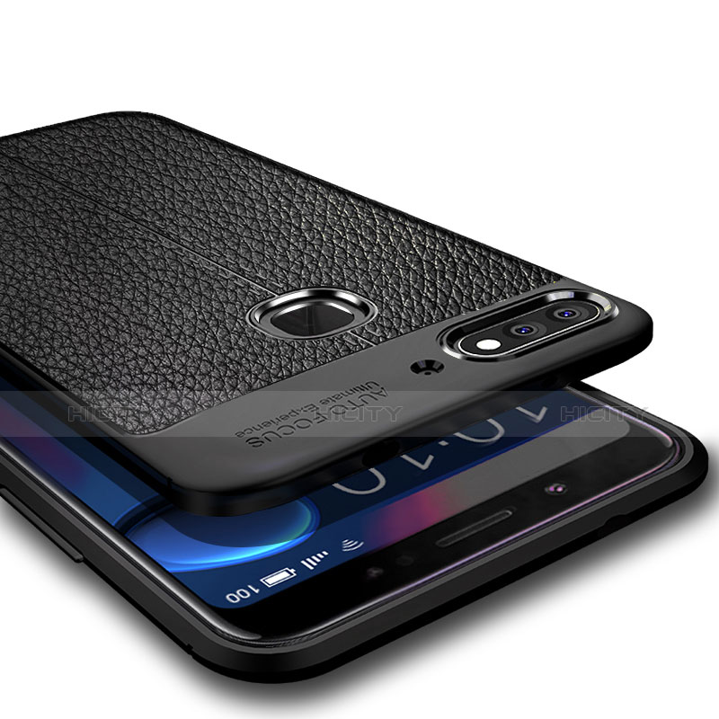 Silikon Hülle Handyhülle Gummi Schutzhülle Leder für Huawei Enjoy 8 Schwarz