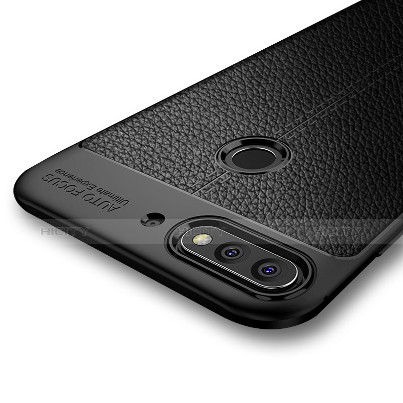 Silikon Hülle Handyhülle Gummi Schutzhülle Leder für Huawei Enjoy 8 Schwarz