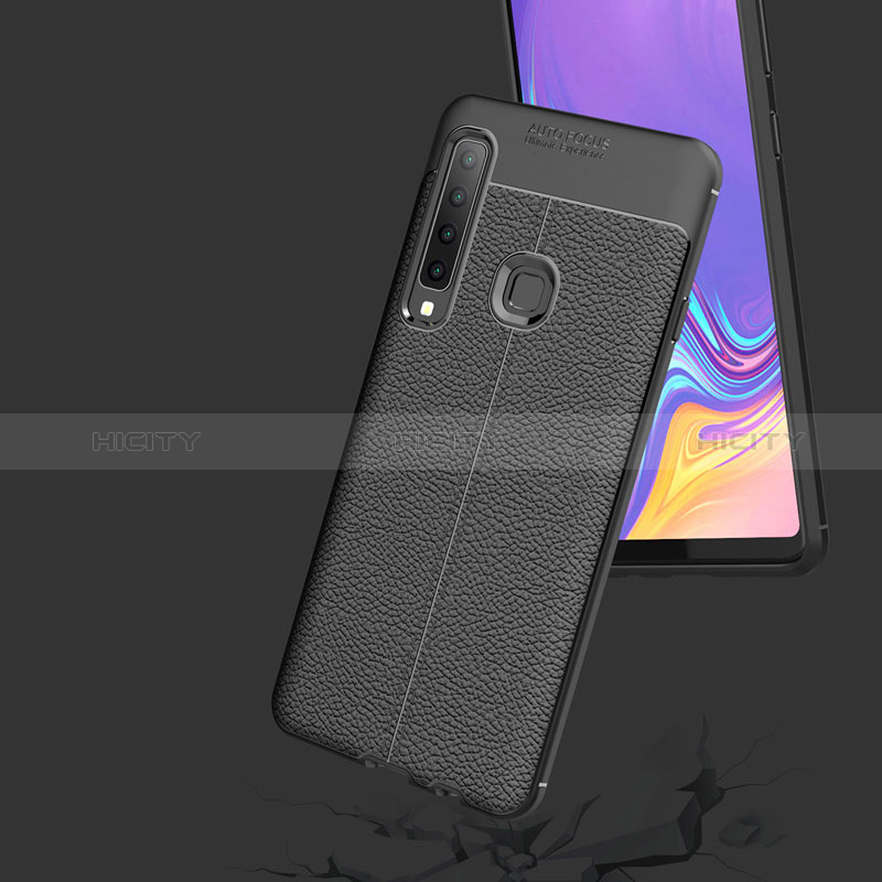 Silikon Hülle Handyhülle Gummi Schutzhülle Leder für Samsung Galaxy A9 (2018) A920 Schwarz groß