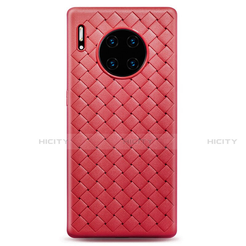 Silikon Hülle Handyhülle Gummi Schutzhülle Leder Tasche D01 für Huawei Mate 30 Pro 5G Rot