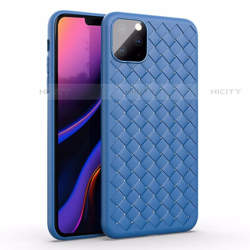 Silikon Hülle Handyhülle Gummi Schutzhülle Leder Tasche für Apple iPhone 11 Pro Max Blau Plus