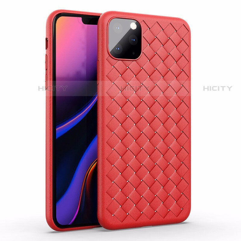 Silikon Hülle Handyhülle Gummi Schutzhülle Leder Tasche für Apple iPhone 11 Pro Max Rot Plus