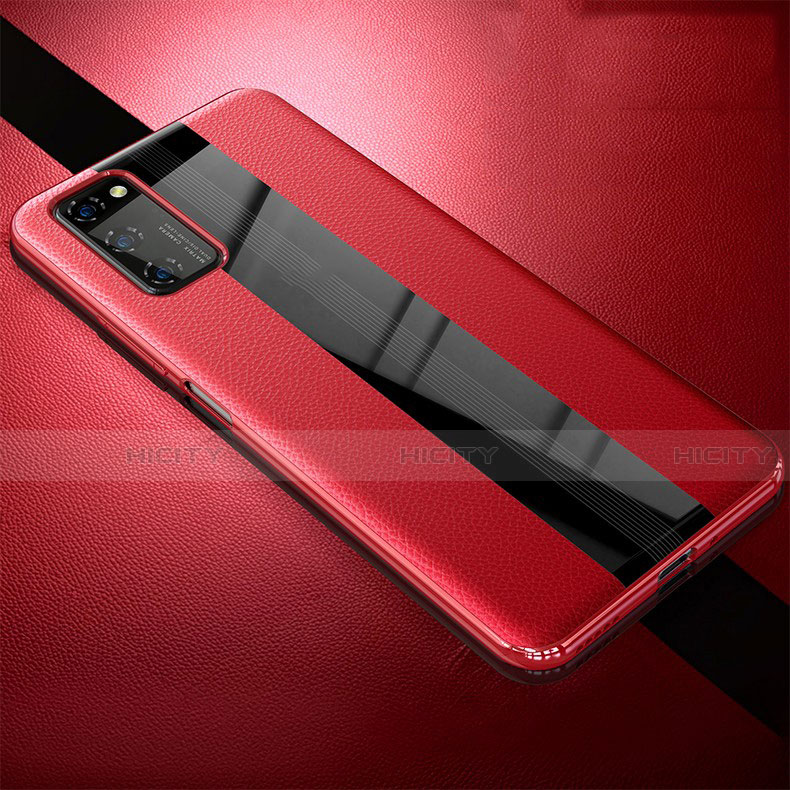 Silikon Hülle Handyhülle Gummi Schutzhülle Leder Tasche für Huawei Honor V30 Pro 5G Rot