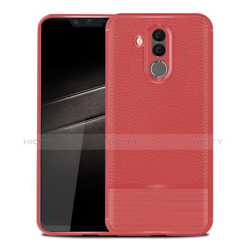 Silikon Hülle Handyhülle Gummi Schutzhülle Leder Tasche für Huawei Maimang 7 Rot