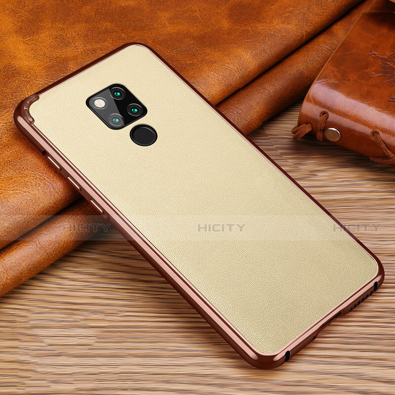 Silikon Hülle Handyhülle Gummi Schutzhülle Leder Tasche für Huawei Mate 20 X 5G Gold