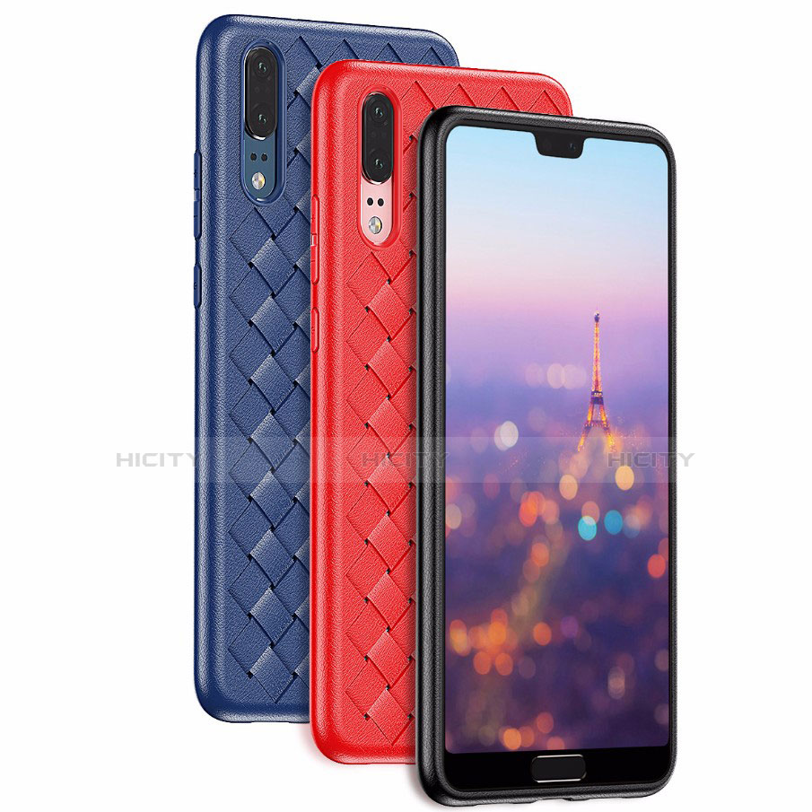 Silikon Hülle Handyhülle Gummi Schutzhülle Leder Tasche für Huawei P20