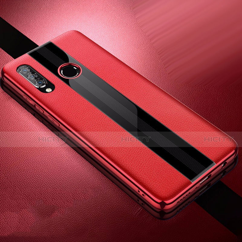 Silikon Hülle Handyhülle Gummi Schutzhülle Leder Tasche für Huawei P30 Lite New Edition Rot Plus