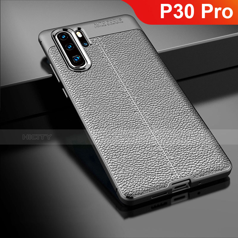 Silikon Hülle Handyhülle Gummi Schutzhülle Leder Tasche für Huawei P30 Pro Schwarz