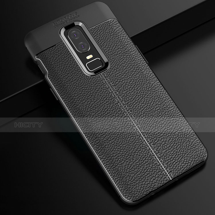 Silikon Hülle Handyhülle Gummi Schutzhülle Leder Tasche für OnePlus 6