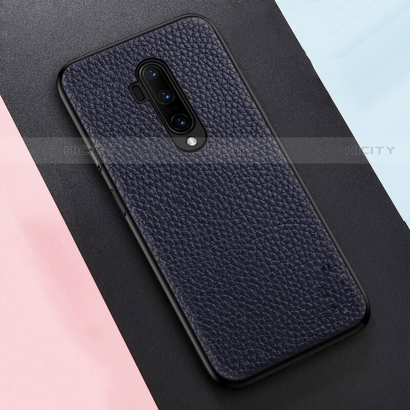 Silikon Hülle Handyhülle Gummi Schutzhülle Leder Tasche für OnePlus 7T Pro Blau