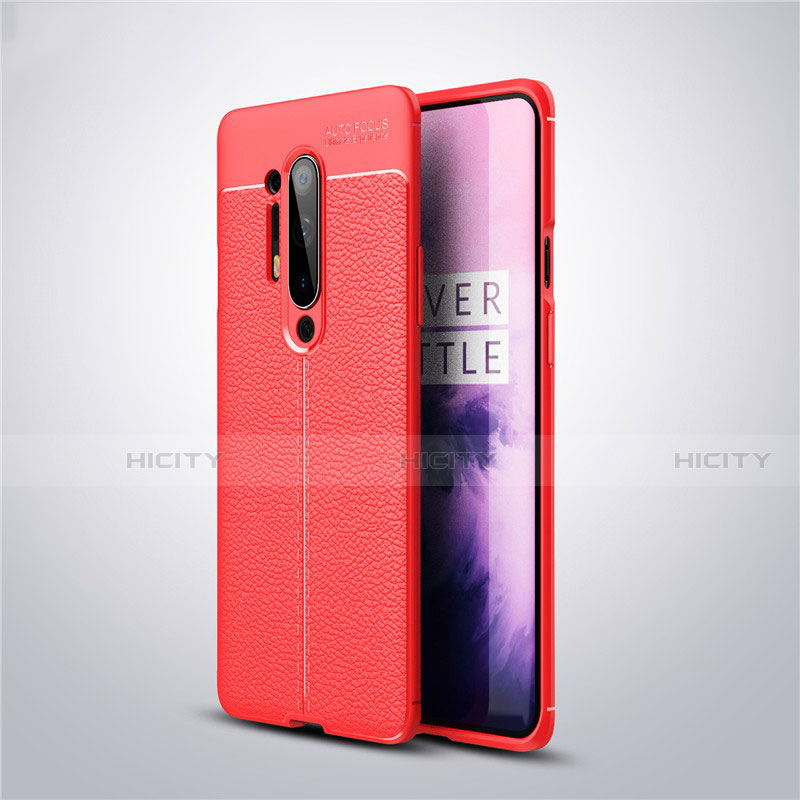 Silikon Hülle Handyhülle Gummi Schutzhülle Leder Tasche für OnePlus 8 Pro Rot