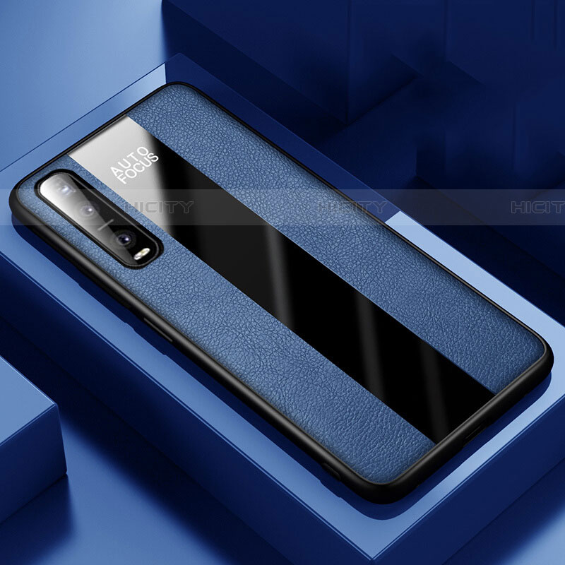 Silikon Hülle Handyhülle Gummi Schutzhülle Leder Tasche für Oppo Find X2 Pro Blau