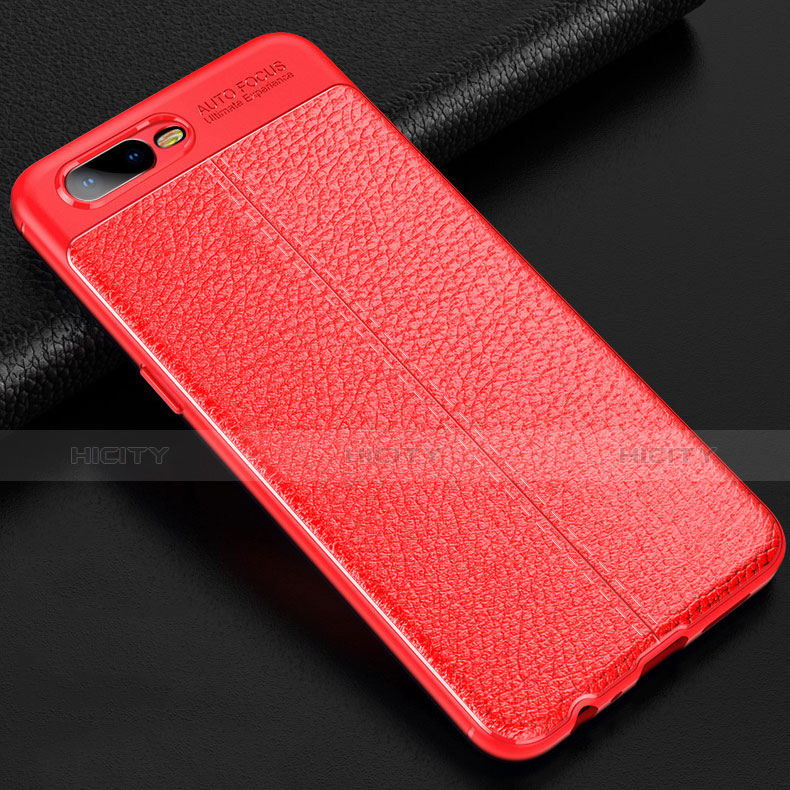 Silikon Hülle Handyhülle Gummi Schutzhülle Leder Tasche für Oppo R15X Rot