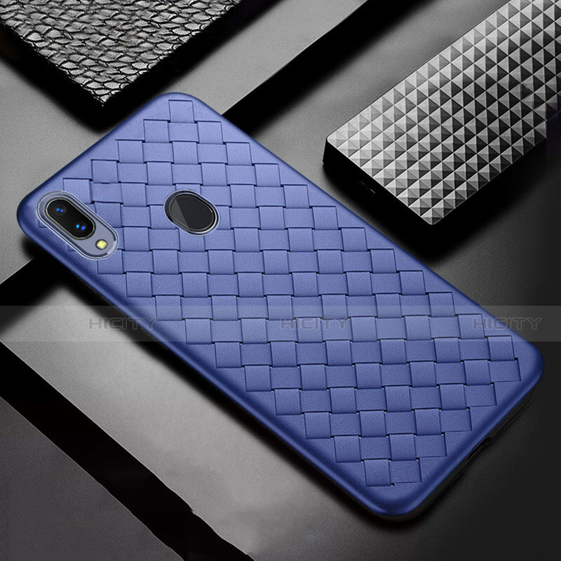 Silikon Hülle Handyhülle Gummi Schutzhülle Leder Tasche für Samsung Galaxy A30 Blau