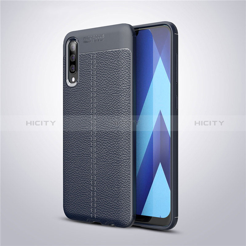 Silikon Hülle Handyhülle Gummi Schutzhülle Leder Tasche für Samsung Galaxy A50S Blau Plus