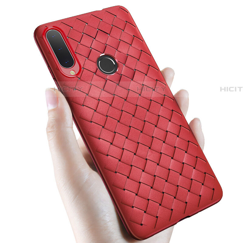 Silikon Hülle Handyhülle Gummi Schutzhülle Leder Tasche für Samsung Galaxy A70S Rot