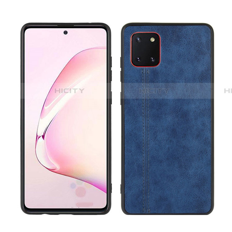 Silikon Hülle Handyhülle Gummi Schutzhülle Leder Tasche für Samsung Galaxy A81 Blau