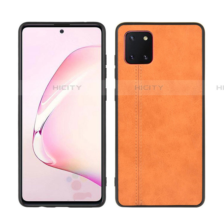 Silikon Hülle Handyhülle Gummi Schutzhülle Leder Tasche für Samsung Galaxy A81 Orange