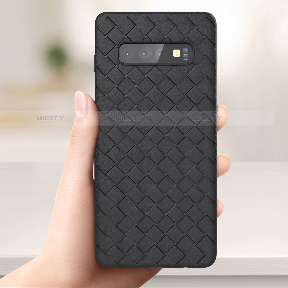 Silikon Hülle Handyhülle Gummi Schutzhülle Leder Tasche für Samsung Galaxy S10 5G groß