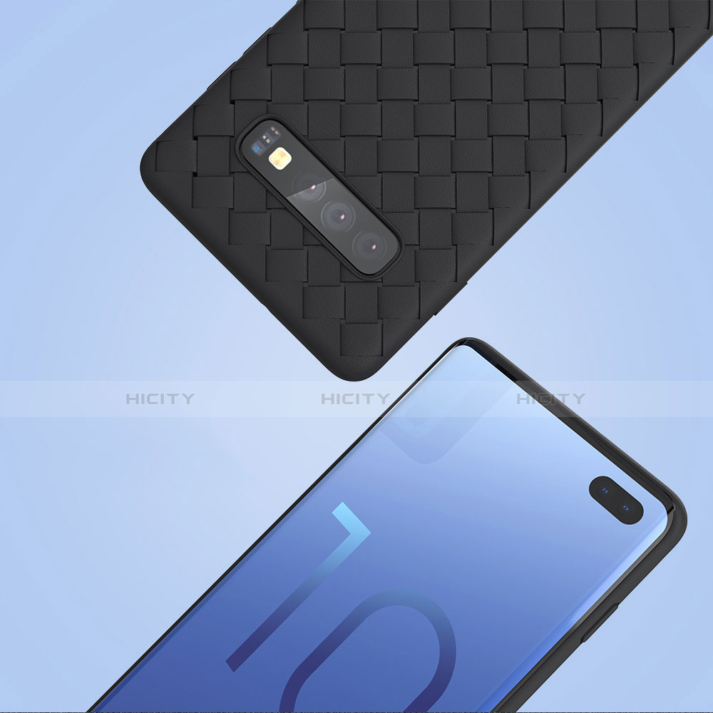 Silikon Hülle Handyhülle Gummi Schutzhülle Leder Tasche für Samsung Galaxy S10 Plus groß