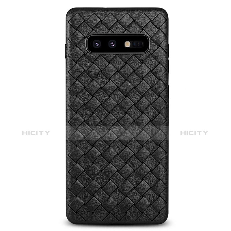 Silikon Hülle Handyhülle Gummi Schutzhülle Leder Tasche für Samsung Galaxy S10e Schwarz