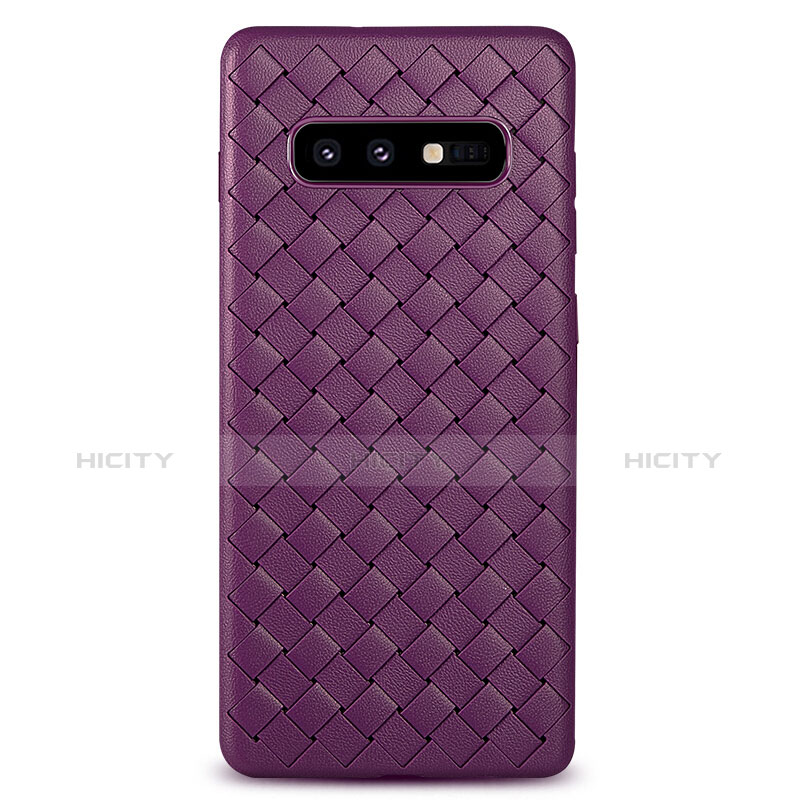 Silikon Hülle Handyhülle Gummi Schutzhülle Leder Tasche für Samsung Galaxy S10e Violett