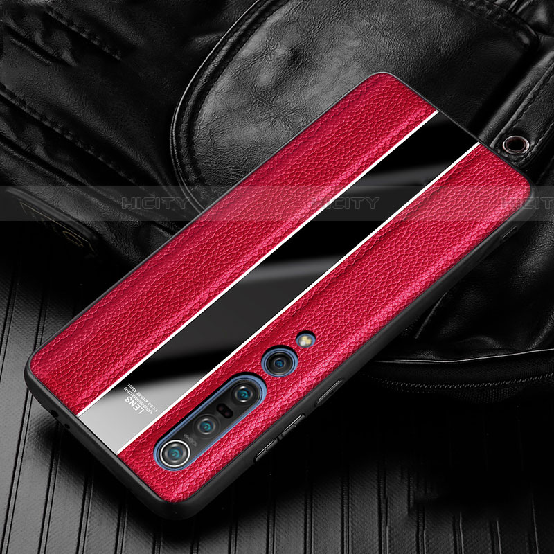 Silikon Hülle Handyhülle Gummi Schutzhülle Leder Tasche für Xiaomi Mi 10 Pro Rot