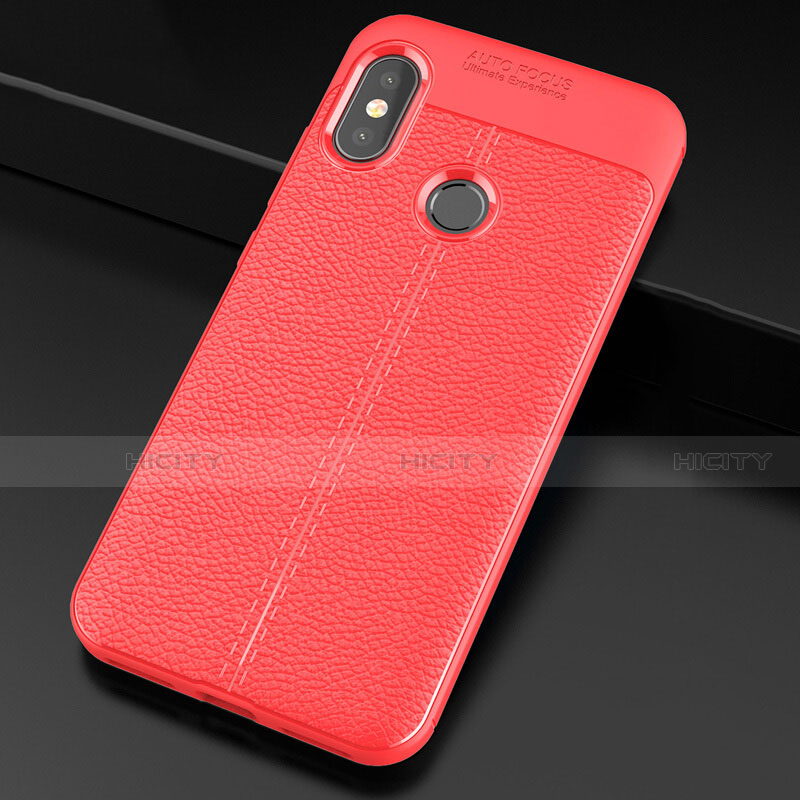 Silikon Hülle Handyhülle Gummi Schutzhülle Leder Tasche für Xiaomi Redmi 6 Pro Rot