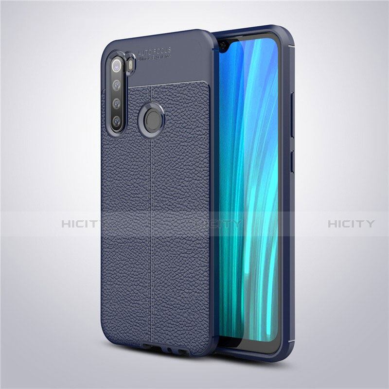 Silikon Hülle Handyhülle Gummi Schutzhülle Leder Tasche für Xiaomi Redmi Note 8 (2021) Blau