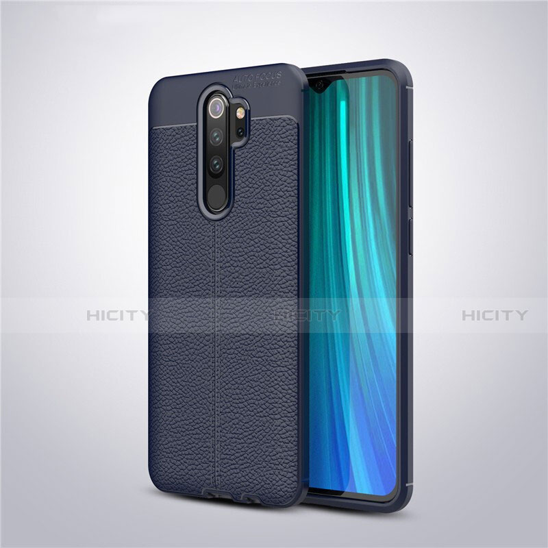 Silikon Hülle Handyhülle Gummi Schutzhülle Leder Tasche für Xiaomi Redmi Note 8 Pro Blau