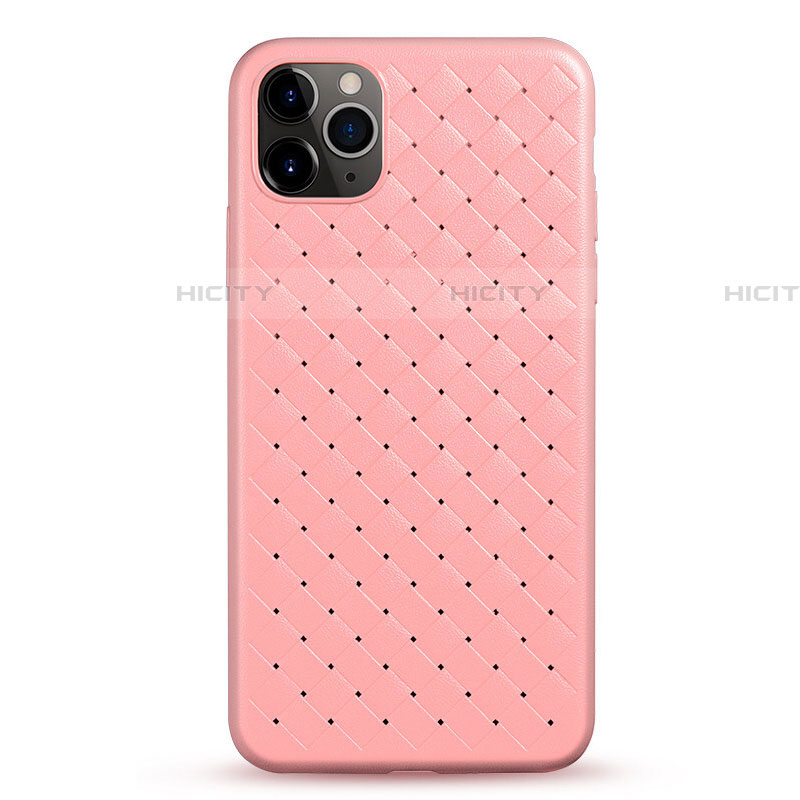 Silikon Hülle Handyhülle Gummi Schutzhülle Leder Tasche G01 für Apple iPhone 11 Pro Max Rosa Plus