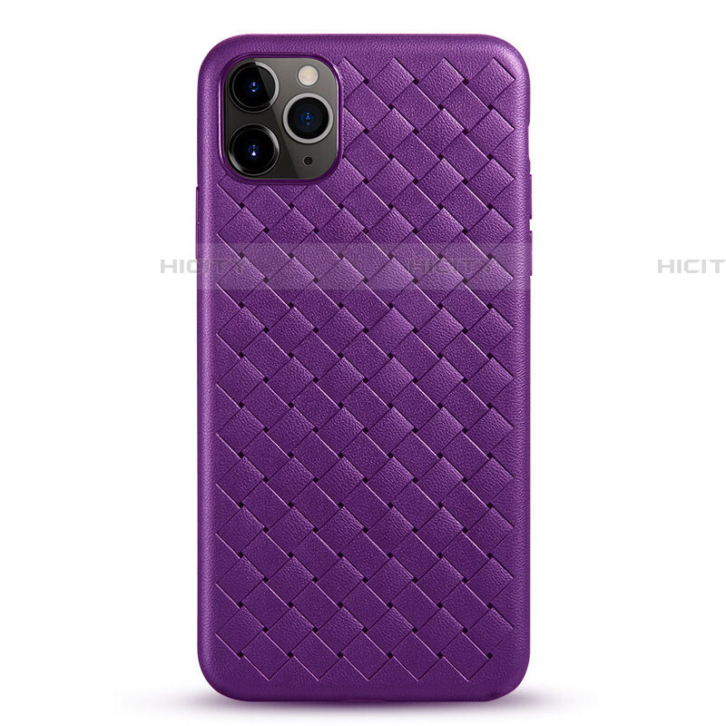 Silikon Hülle Handyhülle Gummi Schutzhülle Leder Tasche G01 für Apple iPhone 11 Pro Max Violett