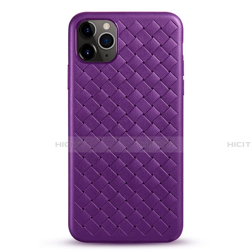 Silikon Hülle Handyhülle Gummi Schutzhülle Leder Tasche G01 für Apple iPhone 11 Pro Violett