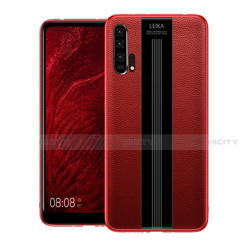 Silikon Hülle Handyhülle Gummi Schutzhülle Leder Tasche H01 für Huawei Honor 20 Pro Rot
