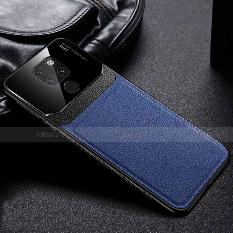 Silikon Hülle Handyhülle Gummi Schutzhülle Leder Tasche H01 für Huawei Mate 20 Blau