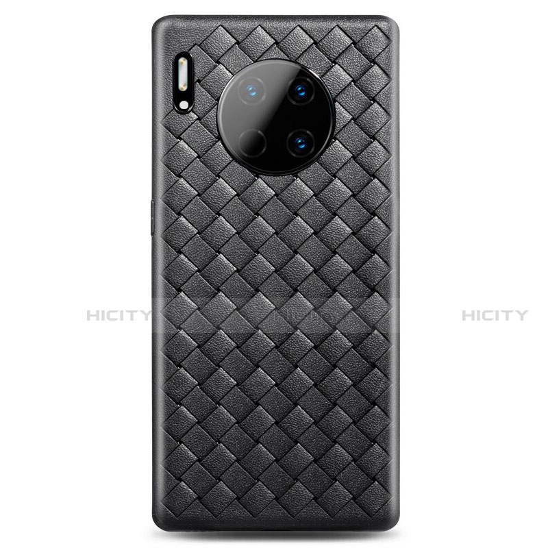 Silikon Hülle Handyhülle Gummi Schutzhülle Leder Tasche H01 für Huawei Mate 30 Schwarz