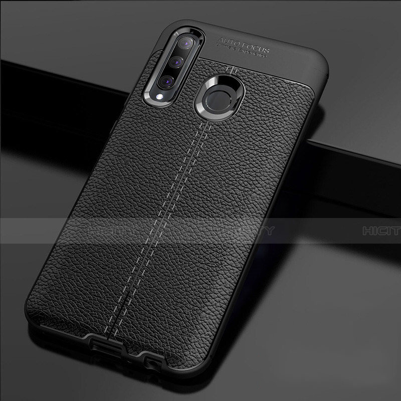 Silikon Hülle Handyhülle Gummi Schutzhülle Leder Tasche H02 für Huawei Honor 20E Schwarz